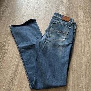 New Lucky Brand Sunset Blue Lolita Boot Candiani Denim Jeans Women's Size 31L